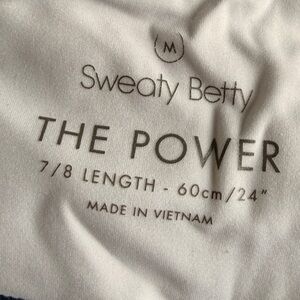 Sweaty Betty The Power 7/8 Leggings in White and Gray